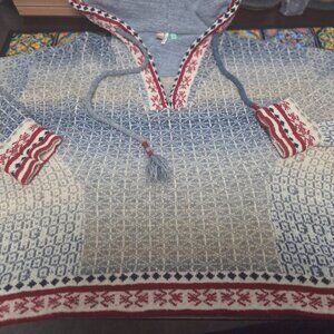 Anthropologie PILCRO Hooded Nordic Pullover Sweater 1X